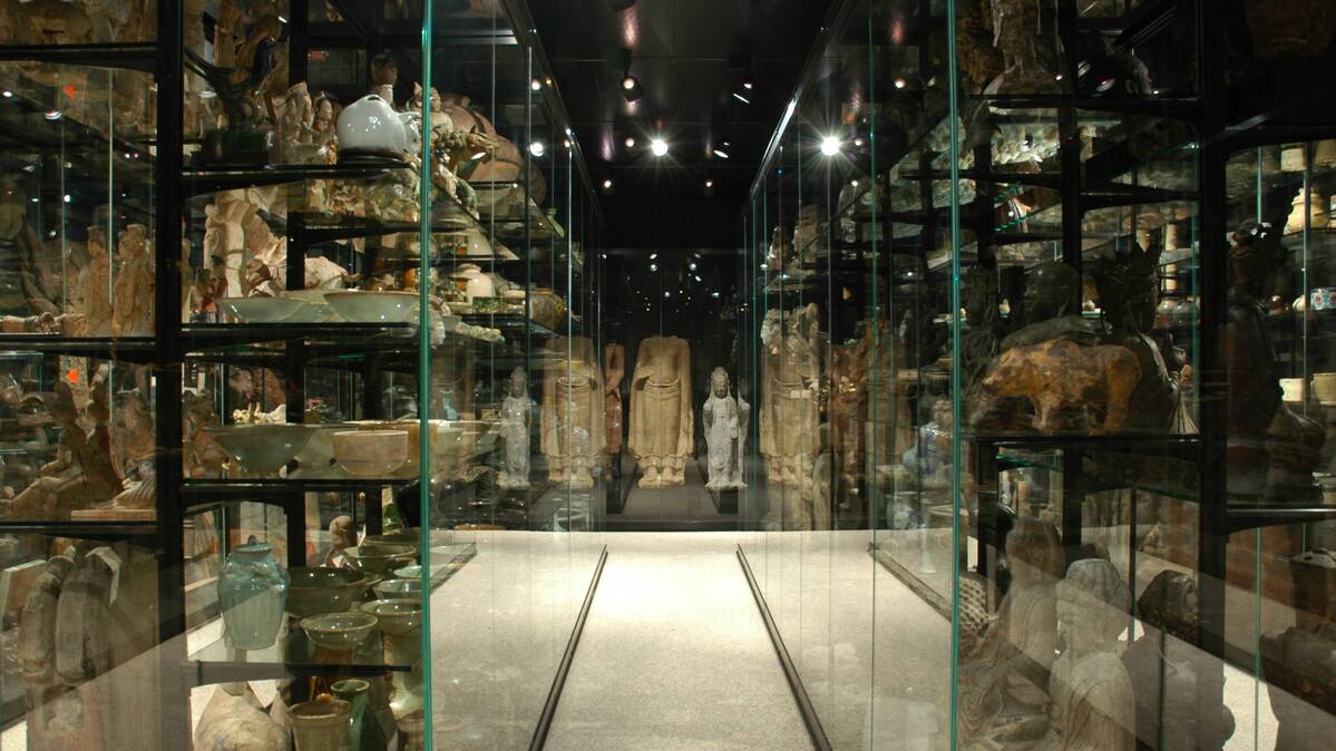Schaudepot, Lagergestelle in staubdichter Ausführung | © Museum Rietberg